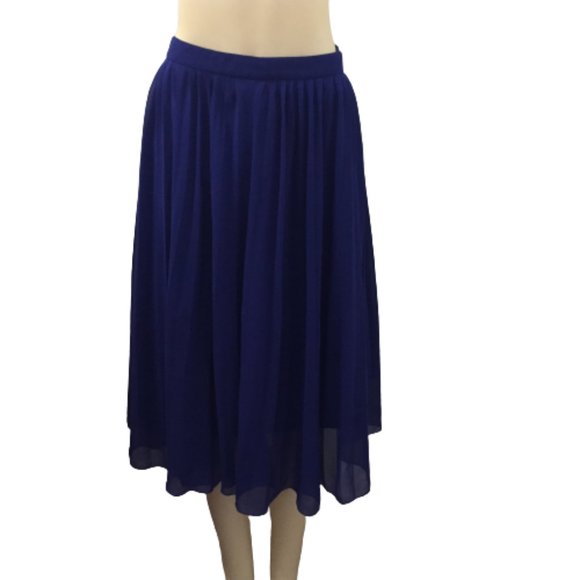 OSOS Size 6 Ladies Blue Pleated Skirt - Picture 1 of 10